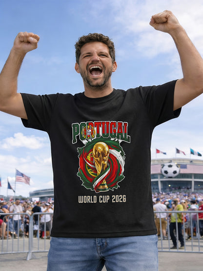 Men's Casual 2026 FIFA World Cup T-Shirt, All-Season Polyester