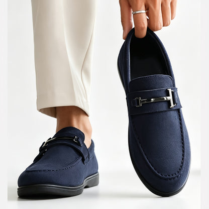Men's Slip-On Casual Loafers Stylish Fabric Business Shoes