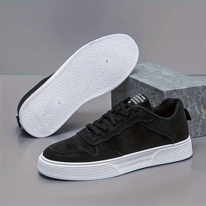 Men's Plus Size Breathable Casual Sneakers - Versatile All-Season Green Skate Shoes with Soft PU/PVC Sole, Lace-Up, Round Toe Design for Business & Social Events