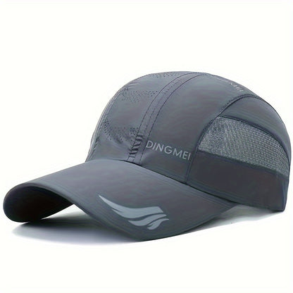 Sweat-Proof, Men's Quick-Dry Breathable Baseball Cap - Lightweight, Acrylic Sports Hat for Running & Casual Attire