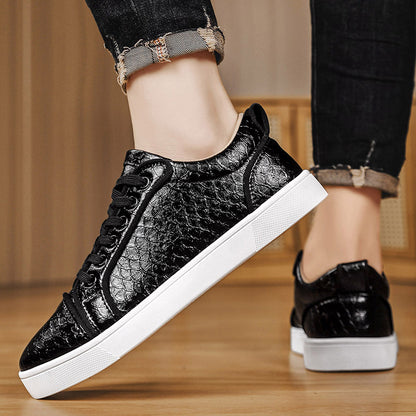 Men's Versatile Business Casual PU Lace-Up Shoes - All Season