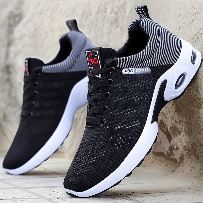 Men's Breathable Low-Top Sports Shoes with Shock Absorption