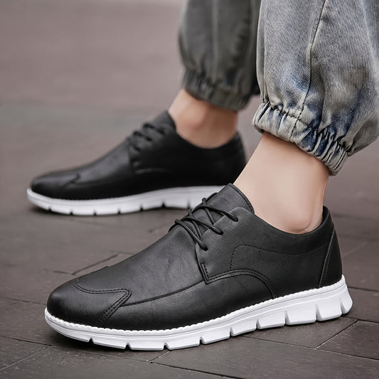 Men's Casual Loafers Flat Lace-Up Shoes for All Seasons - ayq