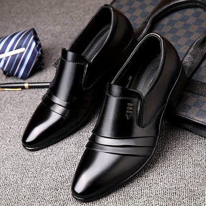 Men's Business Slip-On Loafers Pointed Toe Comfortable Shoes