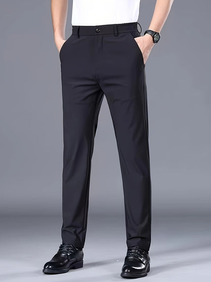 Men's straight-leg suit pants, which can be used as professional formal wear or thick casual pants for autumn and winter.