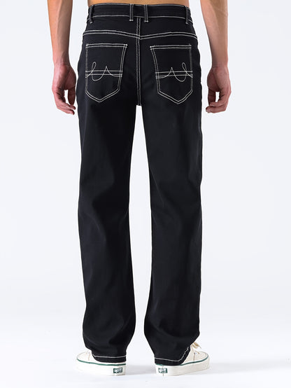 Men's Casual Slim Fit Stretch Jeans, Chic Street Style Distressed Denim Pants