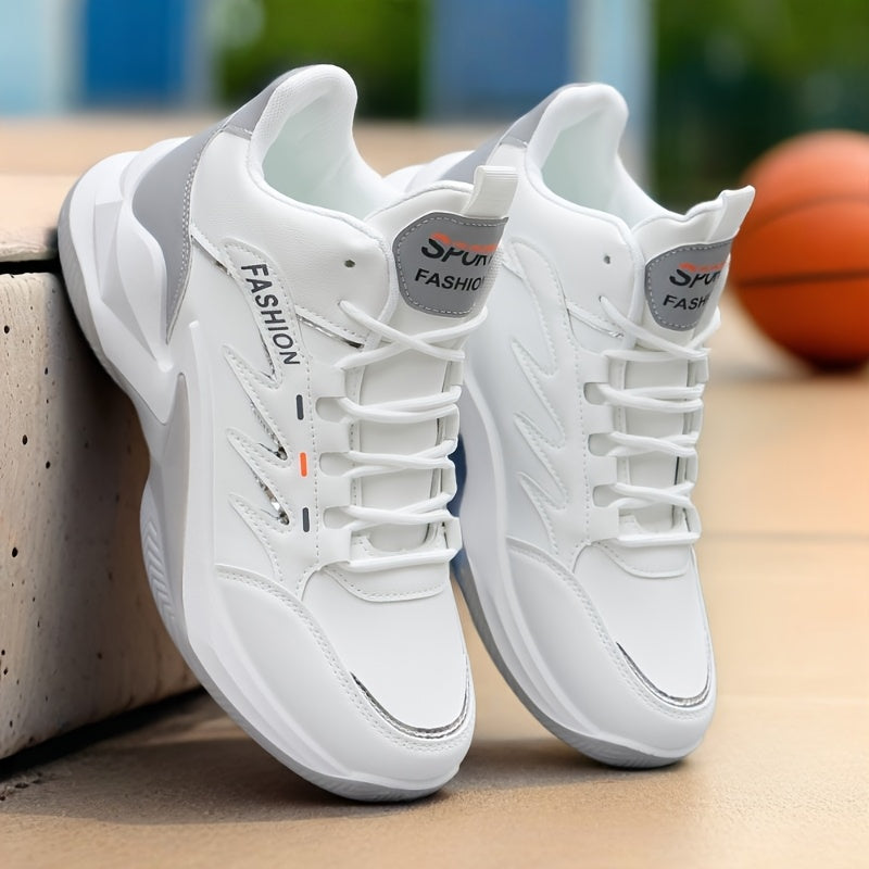 Men's White High-Top Lightweight Outdoor Sports Shoes