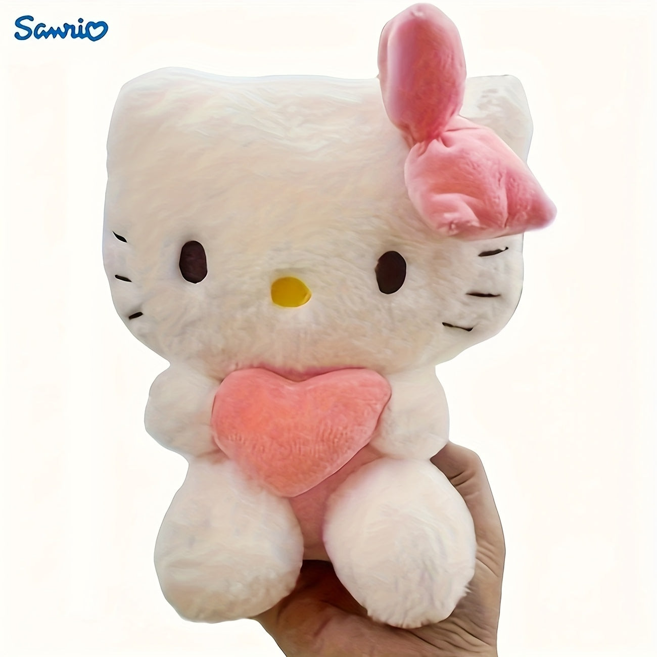 Sanrio Hello Kitty Kuromi My Melody Heart-Shaped Plush Pillow Doll, Cute Room Decor Collectible Plush Toy, Charming Plush Doll for Birthday Holiday Gift for Girls