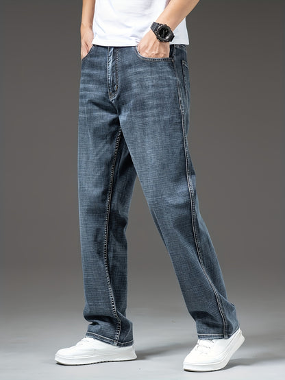Teen Boys' Casual Y2K Preppy Denim Jeans with Belt