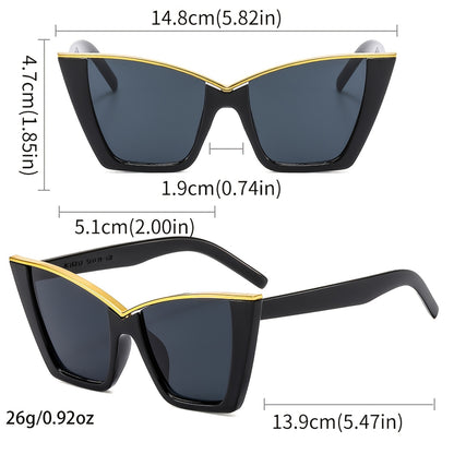 Cat-Eye Style UV400 Polycarbonate Sunglasses for Women & Men