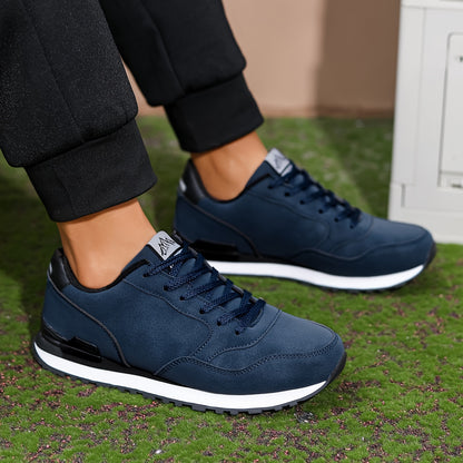 Men's Forrest Gump Sneakers, Round Toe Low-Top Casual Lace-Up Sneakers, Low Heel, Men's Fashionable Minimalist Style, Casual Adult Outdoor Sports, Shopping, Travel, All-Season Men's Sneakers - ayq