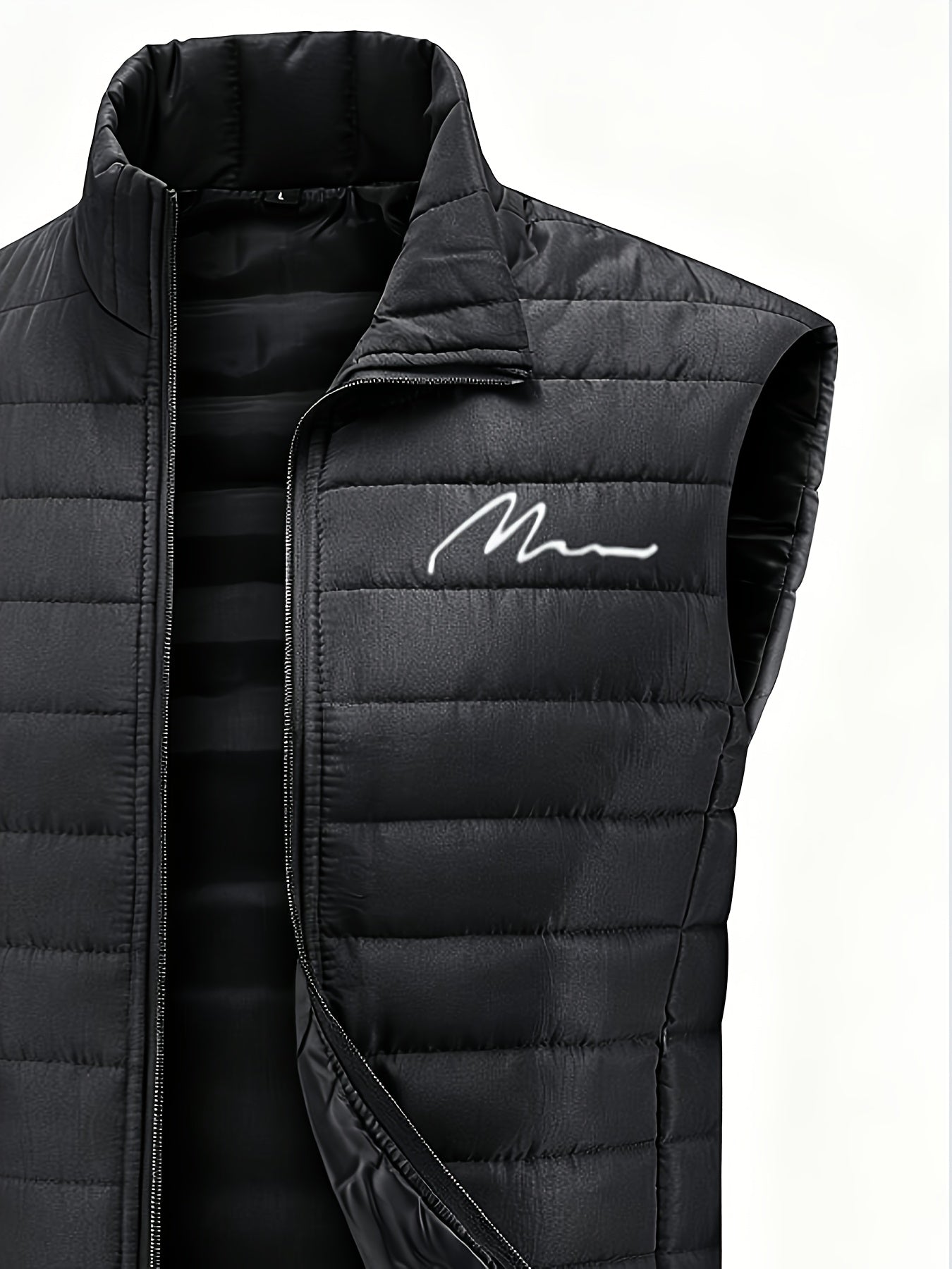 Men's Sleeveless Casual Polyester Vest - Lightweight & Warm