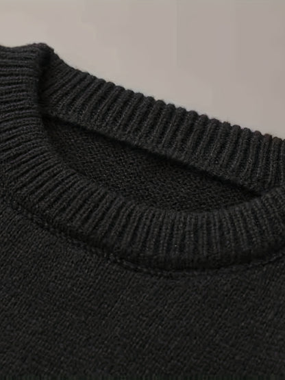 Տղամարդկանց նորաձև տրիկոտաժե սվիտեր կլոր վզնոցով - աստղաձև նախշերով