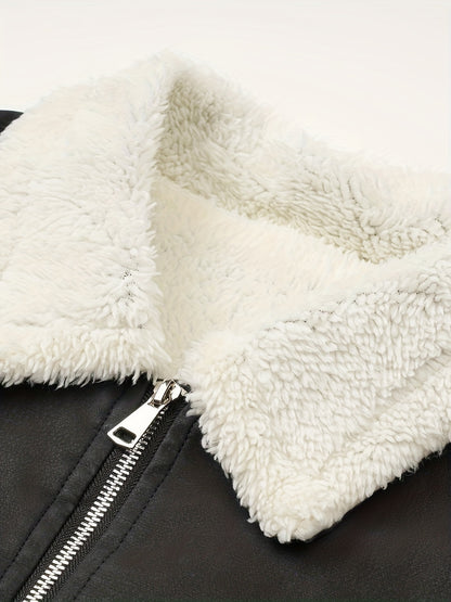 Men'S Heavy-Duty Full-Zip Jacket - Thick Winter Coat with Full-Zip Closure, Lapel Collar, Non-Stretch Fabric - Cold Weather Outerwear for Formal & Casual Events, Winter Jacket, Formal Event Attire, Sleek Design, Durable Const