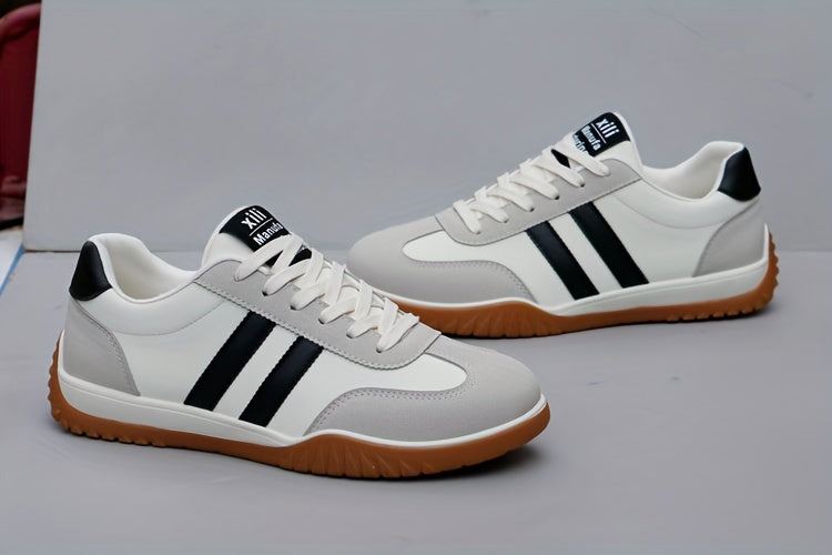 Men's Casual Comfortable Low Top Lace Up Sneakers, Non-slip Breathable Canvas Shoes For All Seasons