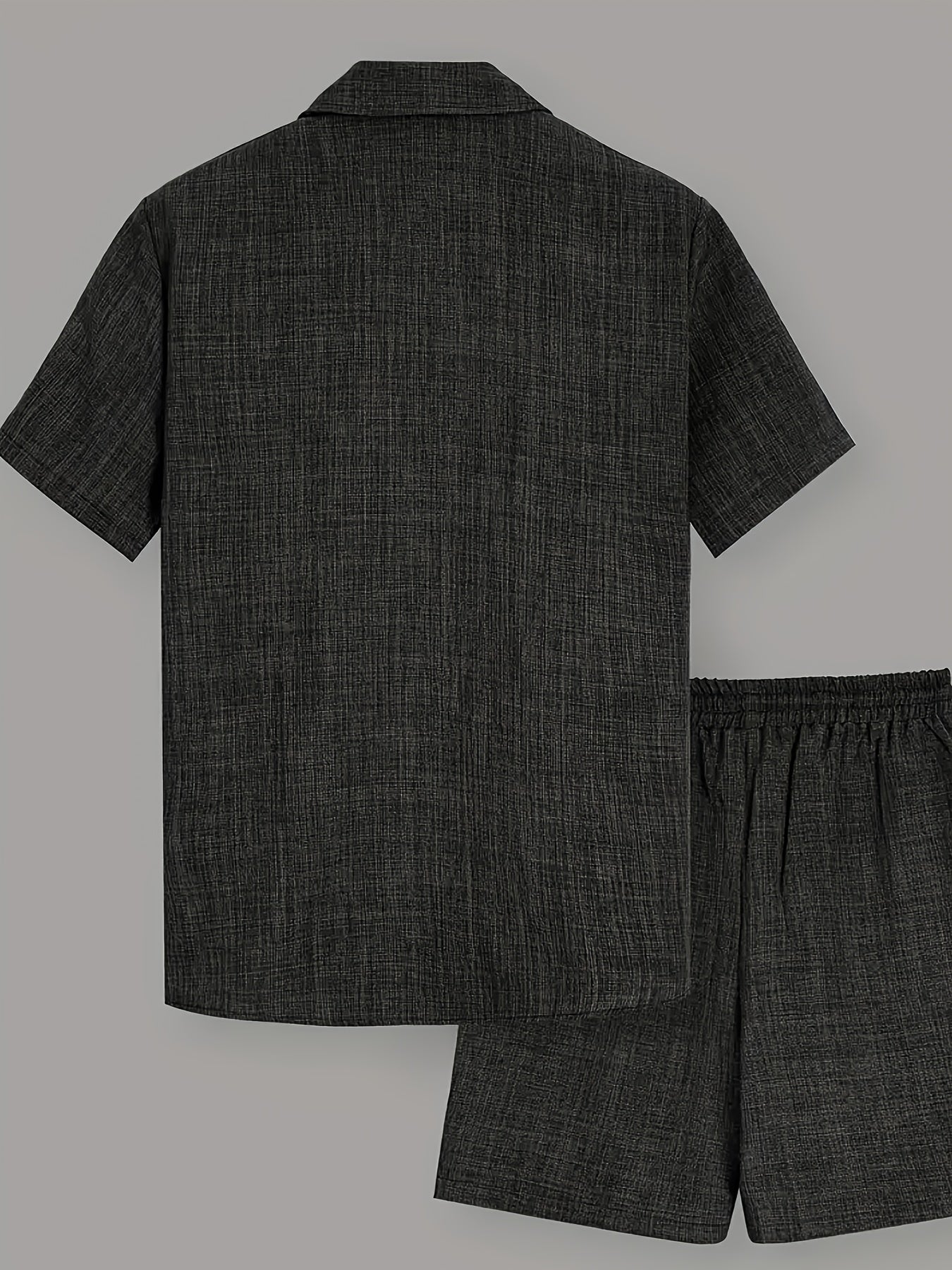 Men's Casual Elegant Summer Short-Sleeve Shirt & Shorts Set