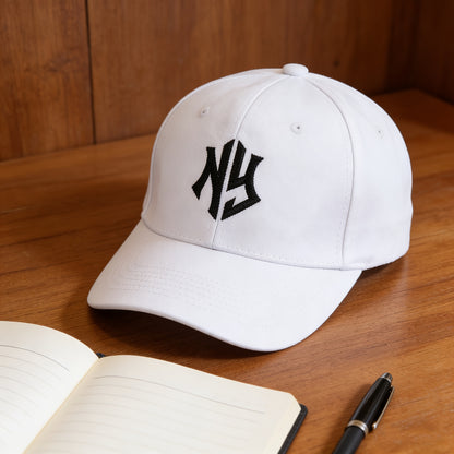 Embroidered NY Baseball Caps for Men & Women - Breathable Polyester