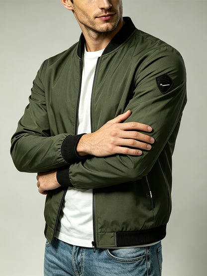 Men's Lightweight Windproof Baseball Jacket for Spring and Fall