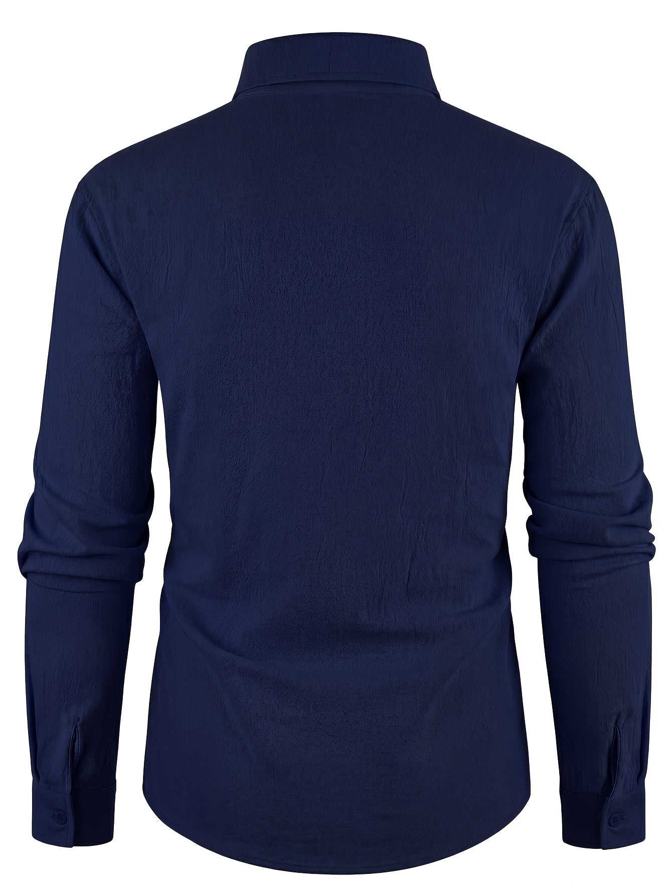 Men's Linen Casual Shirt Solid Color Lapel Breathable Top