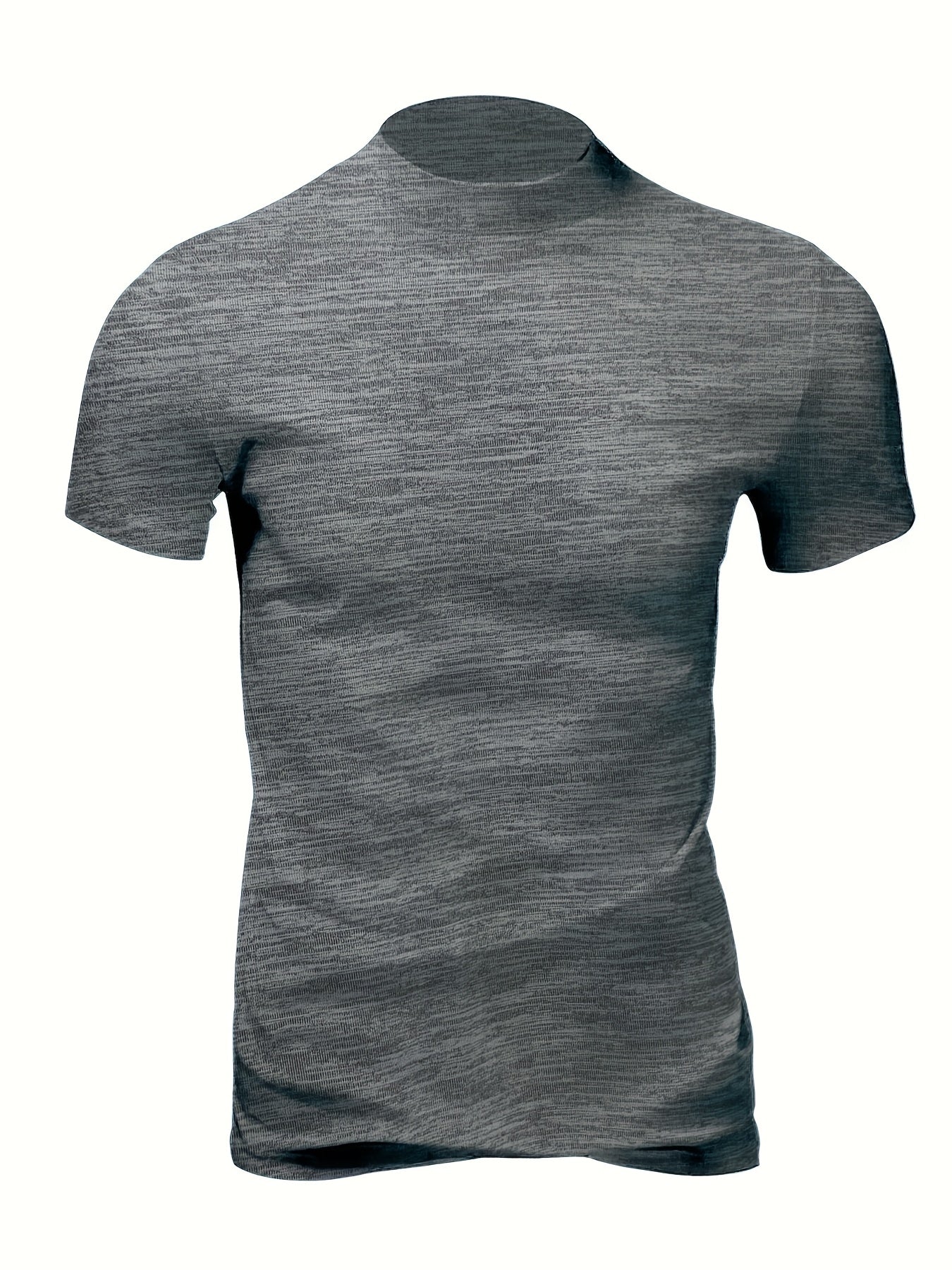Men's High-Neck Short-Sleeve T-Shirt for Spring and Summer - Fashionable, Comfortable, and Essential for Casual Wear - ayq