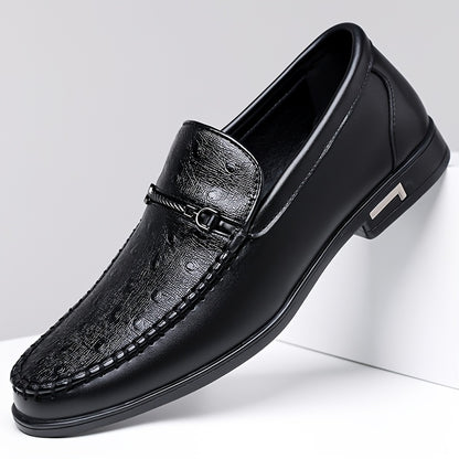 Men’s Plus Size Breathable PU Business Casual Loafers