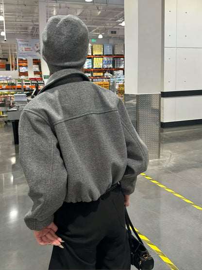 OUTTA BOX Աշուն/Ձմեռ առօրյա նորաձև էլեգանտ թվիդե թռիչքային բաճկոն կանացի երկար թևքերով վերարկու