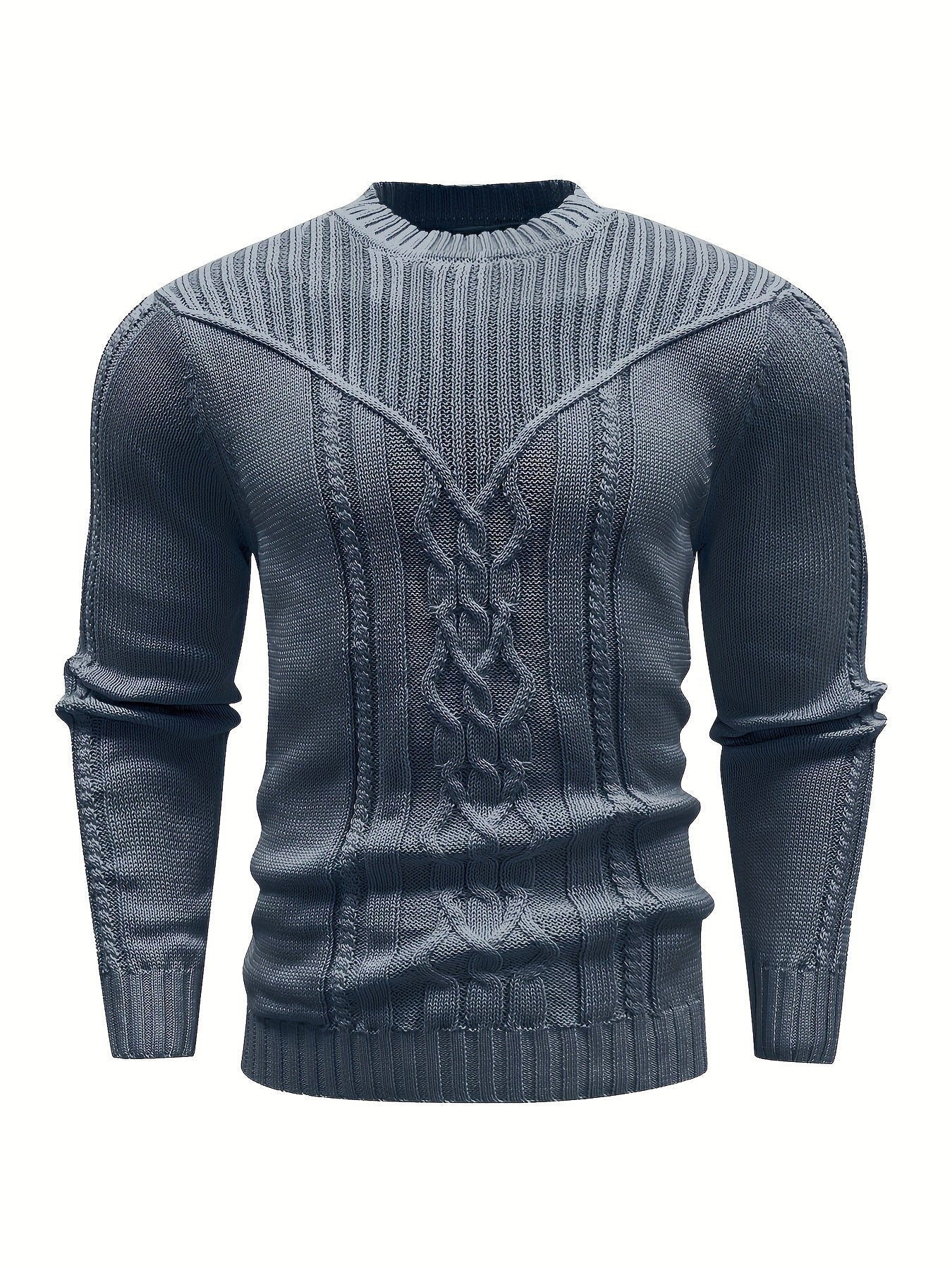 Նորաձև տրիկոտաժե կլոր վզնոցով սվիտեր-պուլովեր - փափուկ, շնչող, միջին ձգվողությամբ, երկար թևքերով, առօրյա վերնաշապիկ՝ քաղաքային զբոսանքների, փողոցների, զբոսանքների, բացօթյա գործունեության համար - իդեալական է աշնան և ձմռան համար