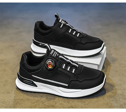 [sneakers] Men'S Large Size Running Shoes | Casual Sports Footwear, Cross-Training, Low-Top, Faux, Lace-Up, All-Season, Solid Color - ayq