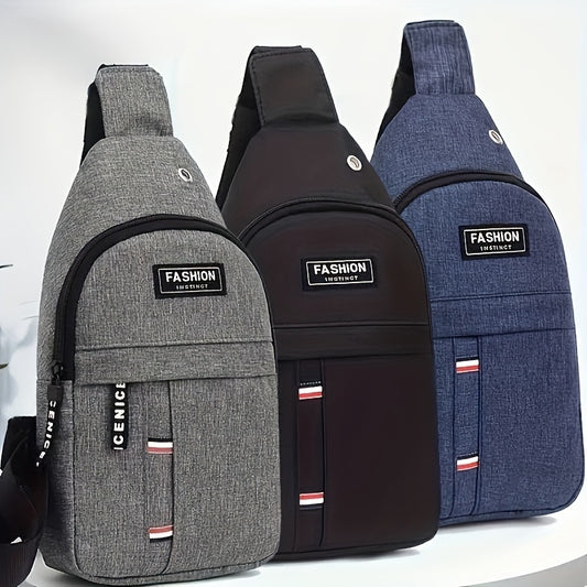 Men'S Canvas Backpack, Black, Multi-Compartment, Adjustable Straps, Woven, Spiked Details, Daily Commute Style, Hand Washable, Uncharged, for Travel & Everyday Use