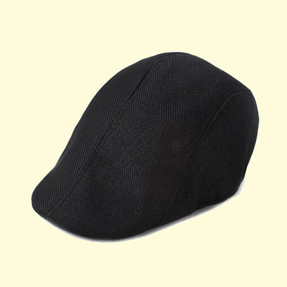 Retro Solid Color Newsboy Cap, Women'S Spring Summer Outdoor Sports Riding Travel Literary Painter Hat, Polyester Woven Beret with Lightweight Design and Inelasticity Fit