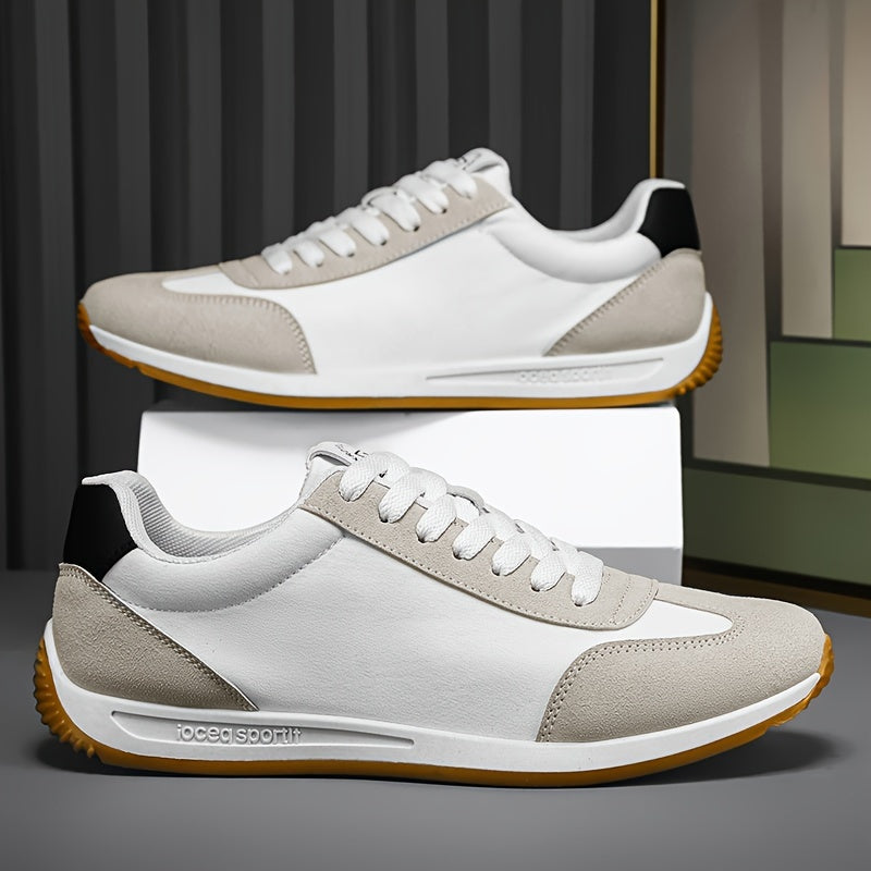 Men'S Casual Sneakers - Navy & Gray, Breathable, Anti-Sweat, Soft Sole, Durable, Lace-Up Design, All-Season Comfort, Outdoor & Casual Wear, Casual Footwear | Modern Casual Sneakers | Comfortable Footwear