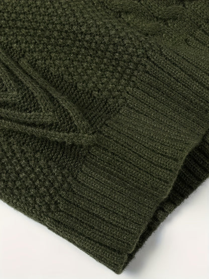 Men's Classic Autumn/Winter Textured T-Shirt, Round Neck Long Sleeve Knit Sweater, Fashion Casual Top, Suitable for Casual and Daily Wear, Men's Winter Clothing, Men's Sweater, Christmas Sweater, Men's Christmas Sweater, Wint