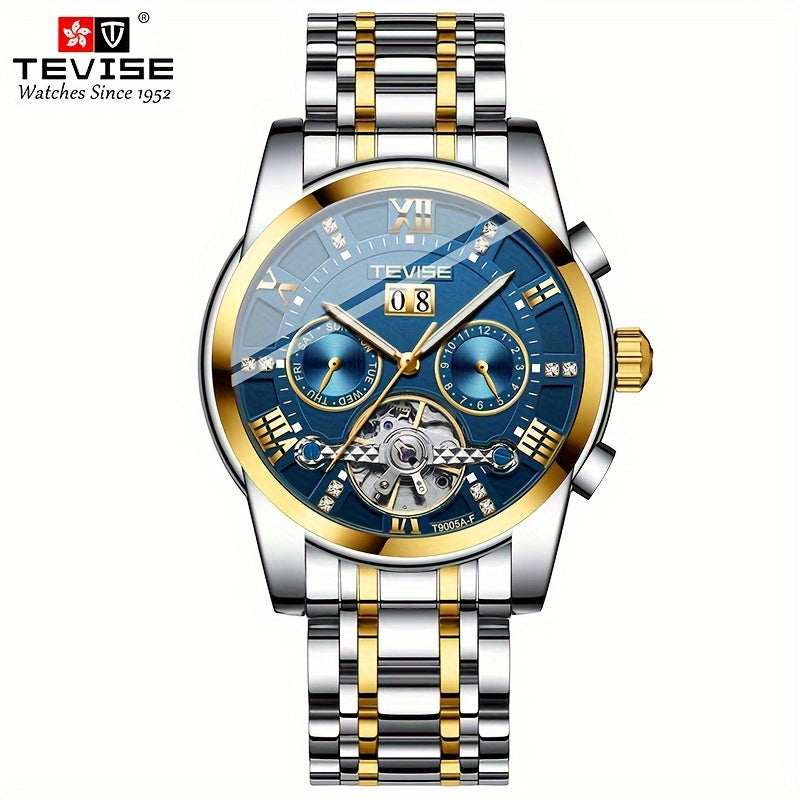 TEVISE Luxury Mechanical Hollow Out Business Wristwatch