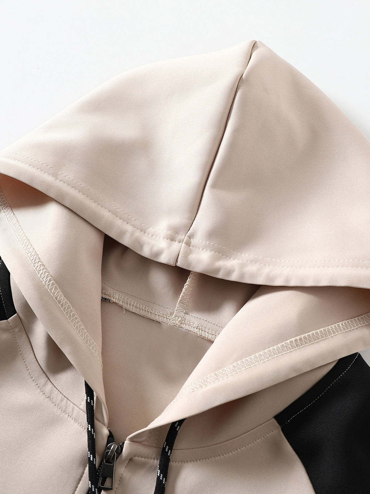 Men's Hooded Color-Block Jacket for Fall and Winter