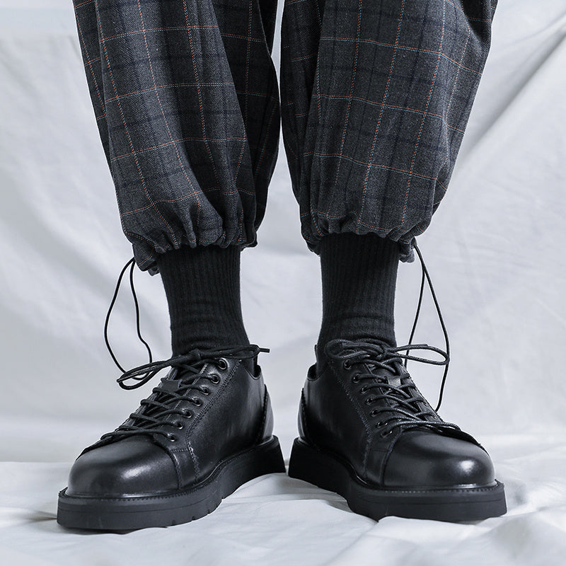 Men's British-Style Chunky Platform Sneakers with Arch Support