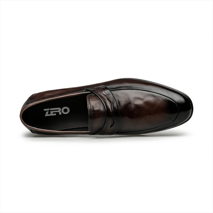 Men's Genuine Leather Slip-On Dress Shoes Casual Minimalist Style