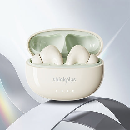 Lenovo ThinkPlus Hifi Panoramic Stereo Earbuds - Crystal Clear Sound, Ergonomic Design, Long Battery Life, Advanced Noise Cancellation, USB-C Fast Charging Case, Wireless Audio|Ergonomic Earbuds|Compact Design, Earbud Case