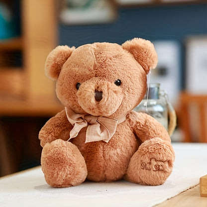 1pc Teddy Bear Plush Suitable for Girls - Soft Stuffed Toy with Bow Tie, Cute Teddy Bear for Bedtime Companion, Birthday & Valentine's Gift, /