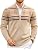 Men's Full Zip Mock Neck Cardigan Sweater with Pattern