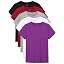 5-Pack Girls Cotton Short Sleeve T-Shirts Comfortable Fit