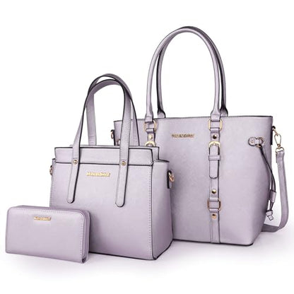 Women’s 3-Piece Tote Bag and Wallet Set – Stylish Shoulder Satchel