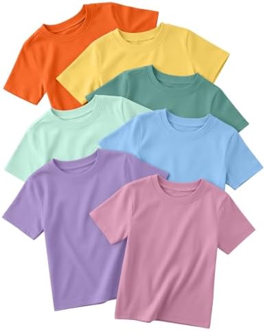 7-Pack Toddler Boys' Cotton Crewneck Tees