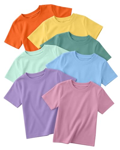 7-Pack Toddler Boys' Cotton Crewneck Tees