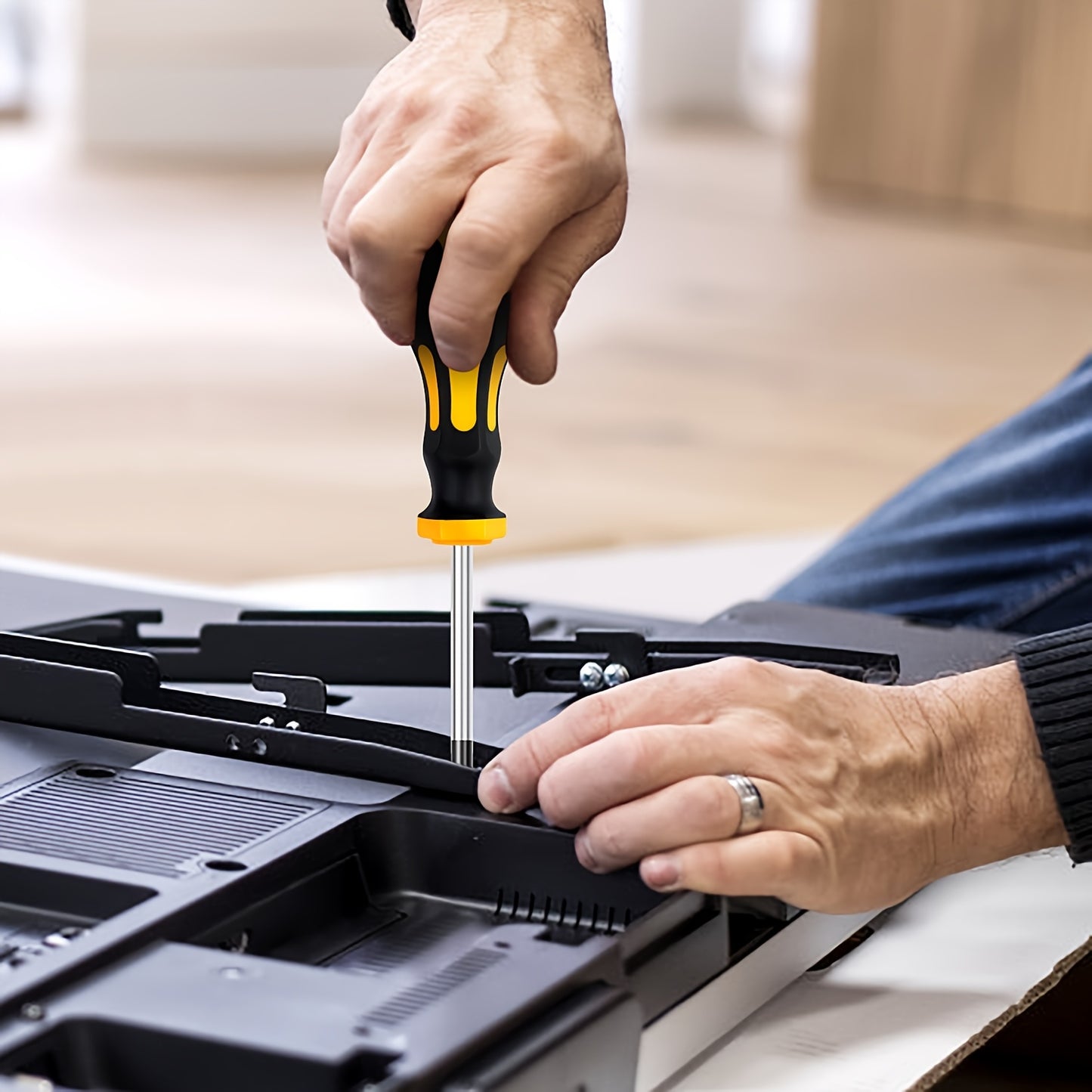 43pcs Professional Screwdriver Set with Magnetic Bit Holder - Chrome Vanadium Steel, Includes Slotted, Phillips, Hex, Torx Bits & Precision Tools - Durable Repair Kit for DIY & Industrial Use