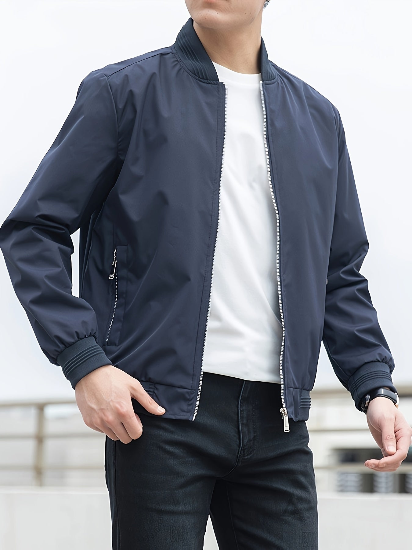 Տղամարդու միագույն գործնական բաճկոն, առօրյա, նորաձև բացօթյա վերարկու՝ որպես նվեր