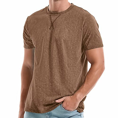 Men's Cotton Crew Neck T-Shirts - Lightweight Summer Tees S-4XL