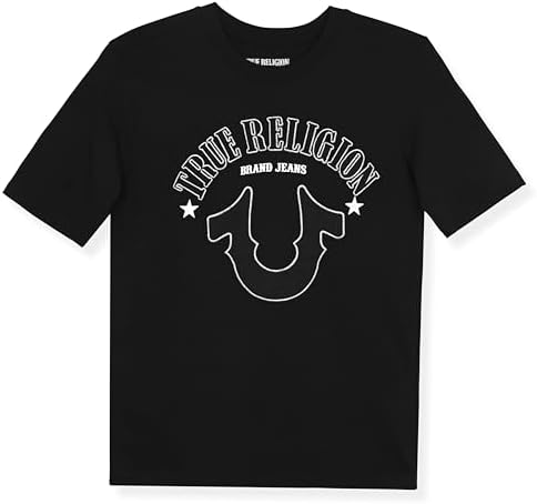 True Religion տղաների գրաֆիկական բամբակյա շապիկ՝ ոճային, ամենօրյա