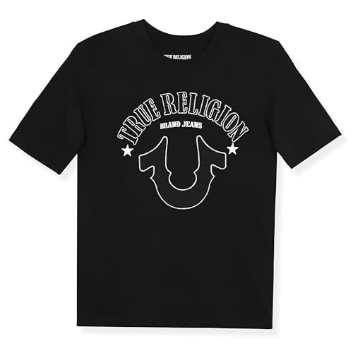 True Religion տղաների գրաֆիկական բամբակյա շապիկ՝ ոճային, ամենօրյա