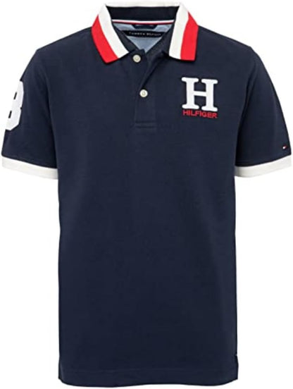 Tommy Hilfiger Boys' Short Sleeve Polo Shirt – Soft Pique Fabric