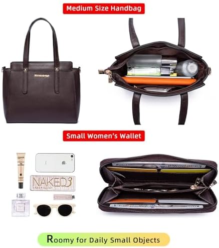 Women’s 3-Piece Tote Bag and Wallet Set – Stylish Shoulder Satchel